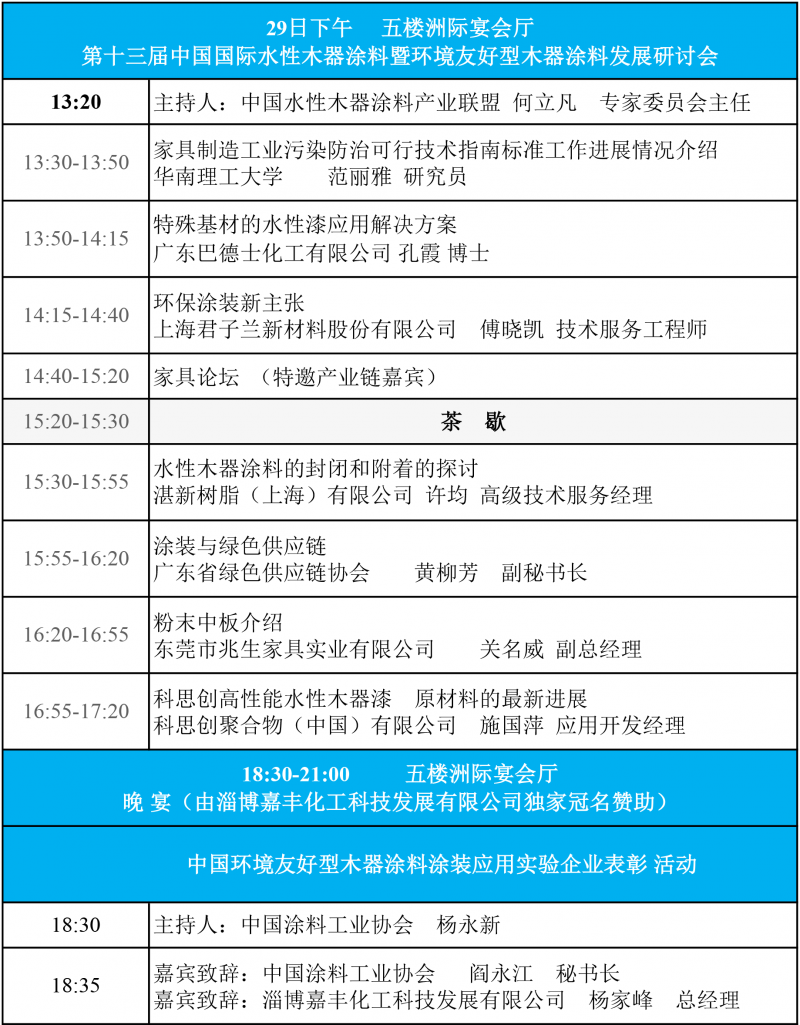 第十三届中国国际水性木器涂料发展研讨会日程05243
