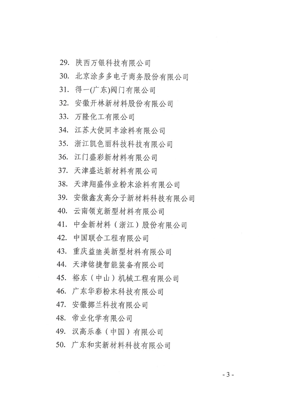 审议通过中国涂料工业协会第79批会员单位的通知-3