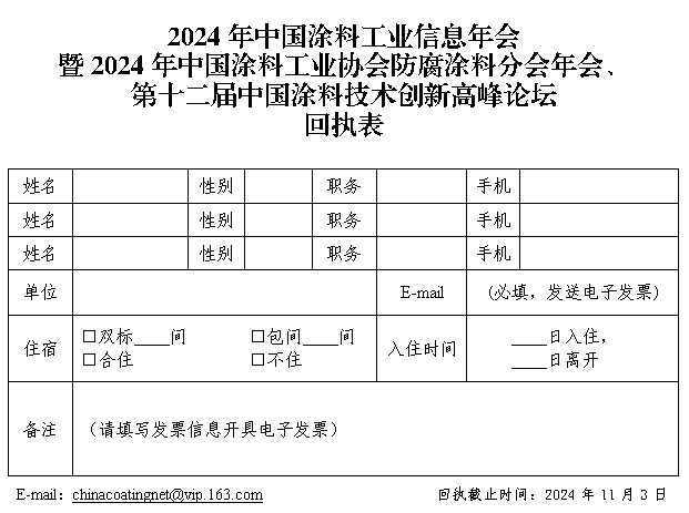 参会回执表