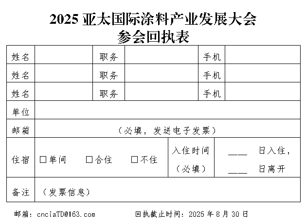 参会回执表