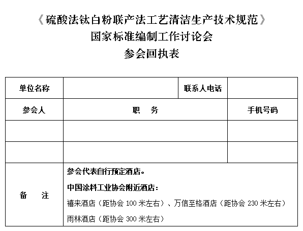 参会回执表