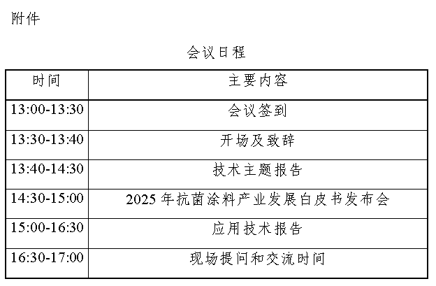 附件会议日程