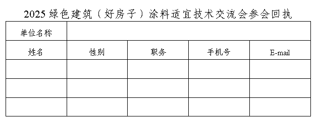 参会回执表